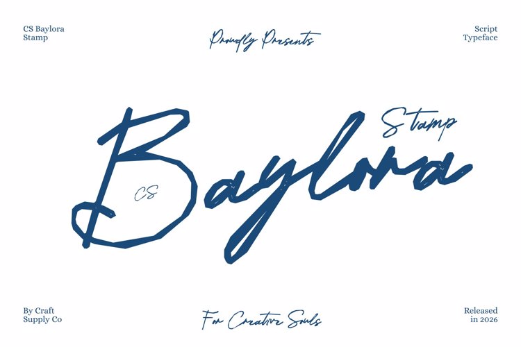 Preview of CS Baylora Stamp Font