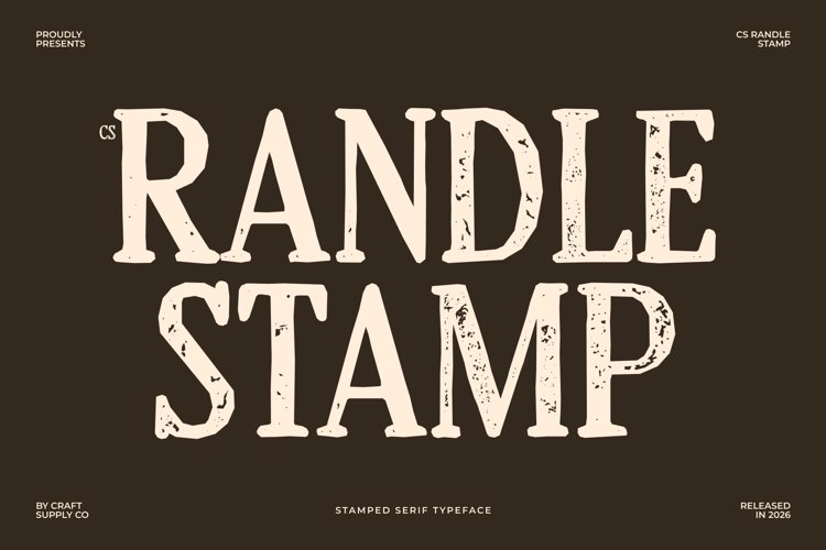 Preview of CS Randle Stamp Font