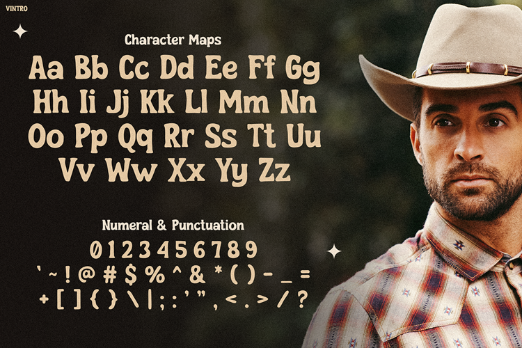 Preview of Vintro Font