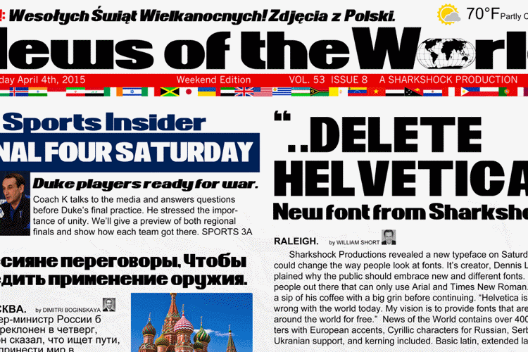 News of the World Font