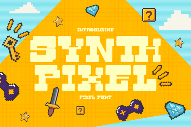 Preview of Synth Pixel Font