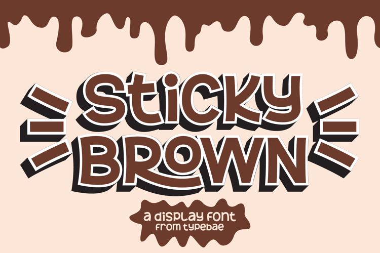 Preview of Sticky Brown Font