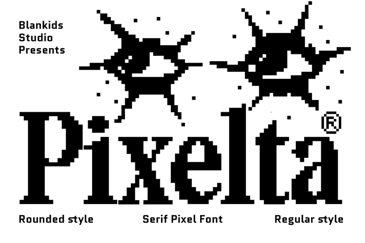 Preview of Pixelta Font