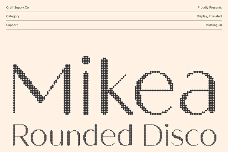 Preview of Mikea Rounded Disco Font