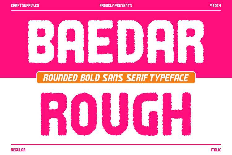 Baedar Rough Font