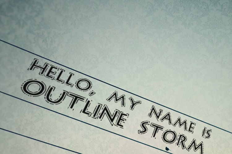 OutlineStorm Font