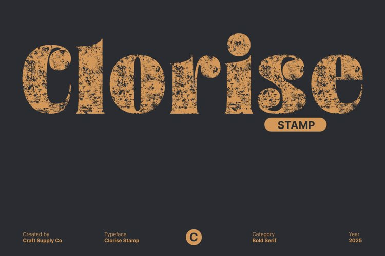 Preview of Clorise Stamp Font