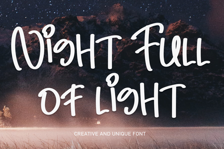 Night Full Of Light Font