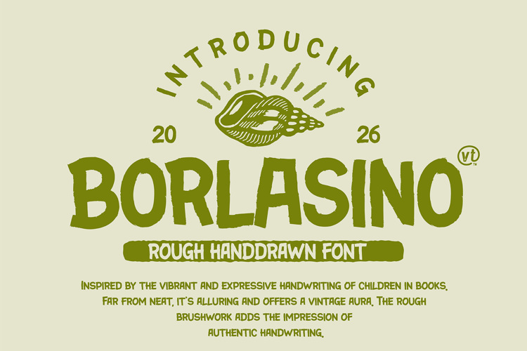 Preview of Borlasino Handdrawn Font
