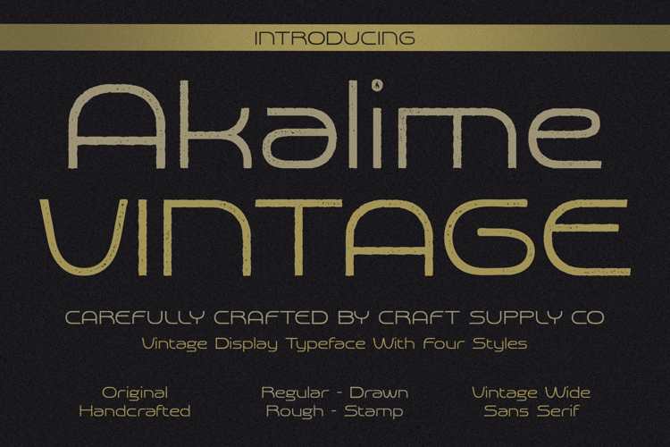 Akalime Vintage Stamp Font