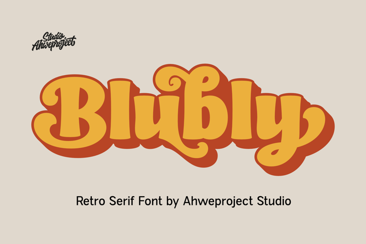 Preview of Blubly Font