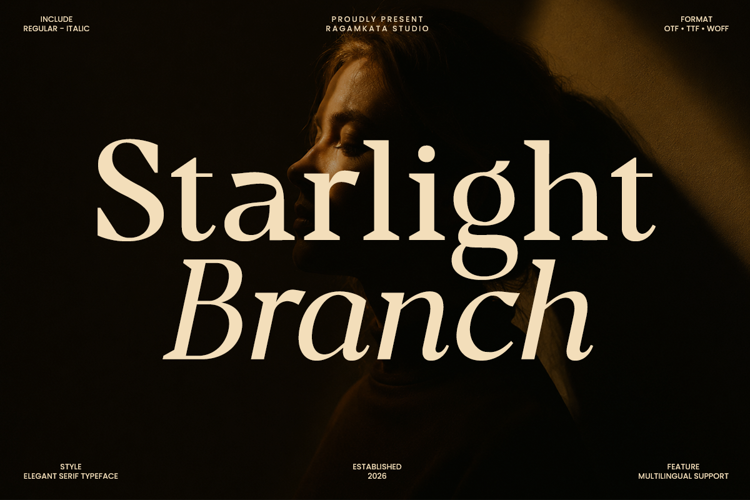 Preview of Starlight Branch Font