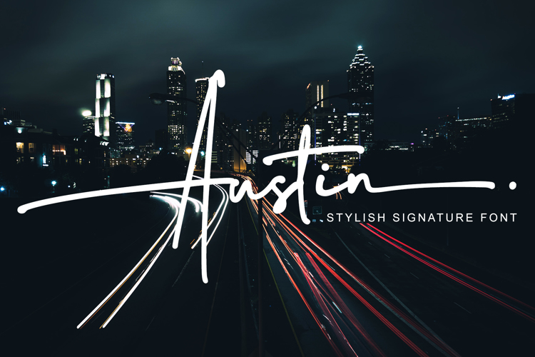 Austin Stylish signature font