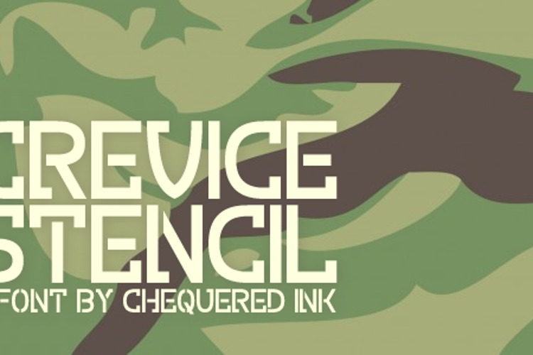 Crevice Stencil Font