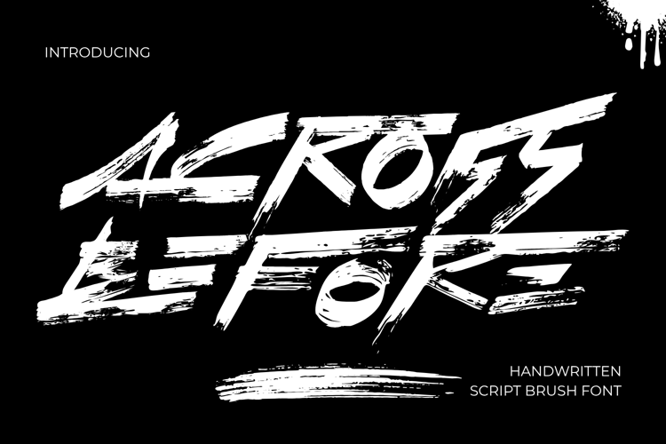 Preview of ACROSS BEFORE Font