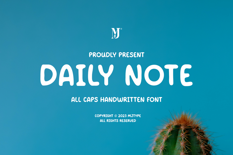 Preview of Daily Note Font