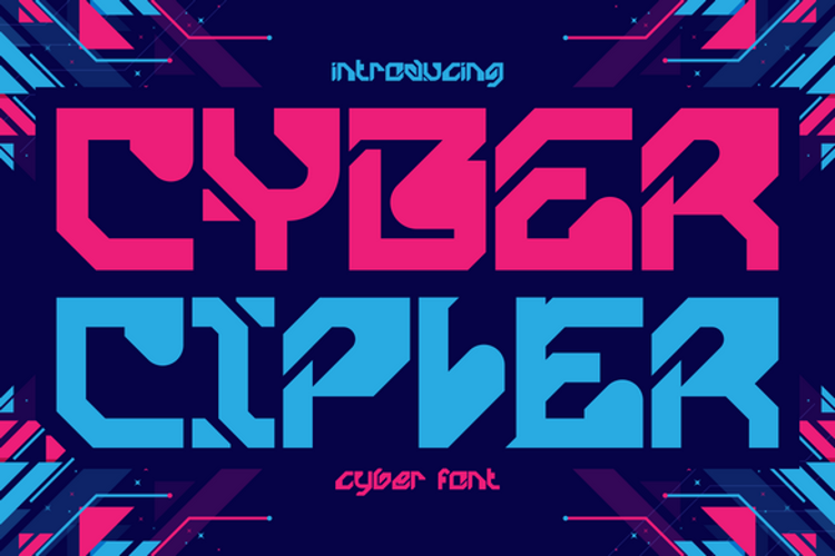 Preview of Cyber Cipher Font