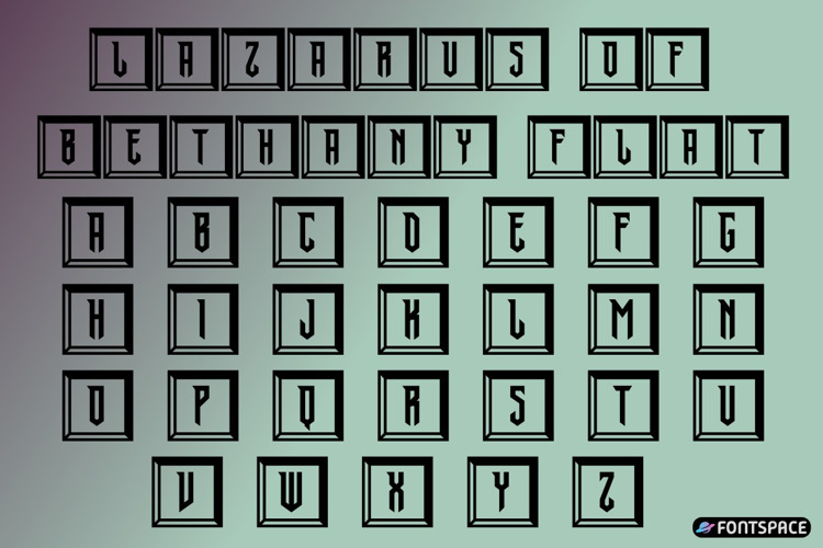 Preview of Lazarus Of Bethany Flat Font