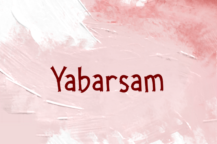 Preview of y  Yabarsam Font