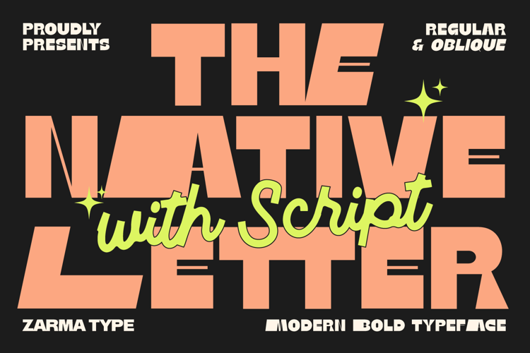 Preview of Native Letter Font