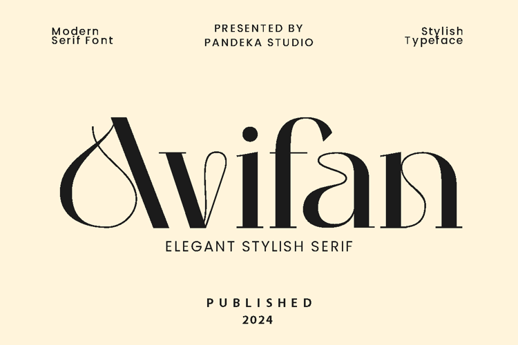 Preview of Avifan Font