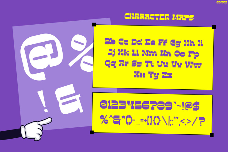 Preview of Comoz Font