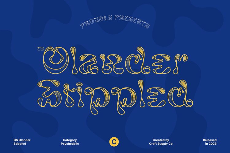 Preview of CS Olander Stippled Font