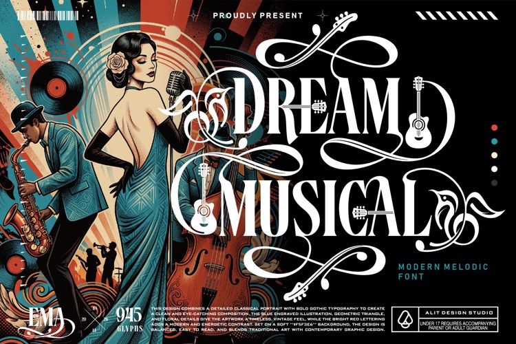 Preview of Dream Musical Font