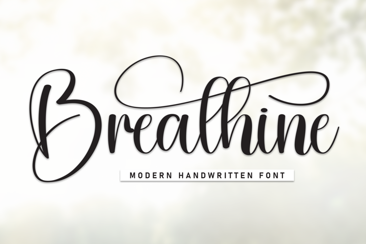 Preview of Breathine Font