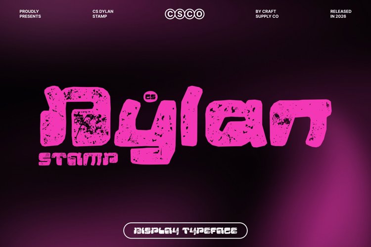 Preview of CS Dylan Stamp Font