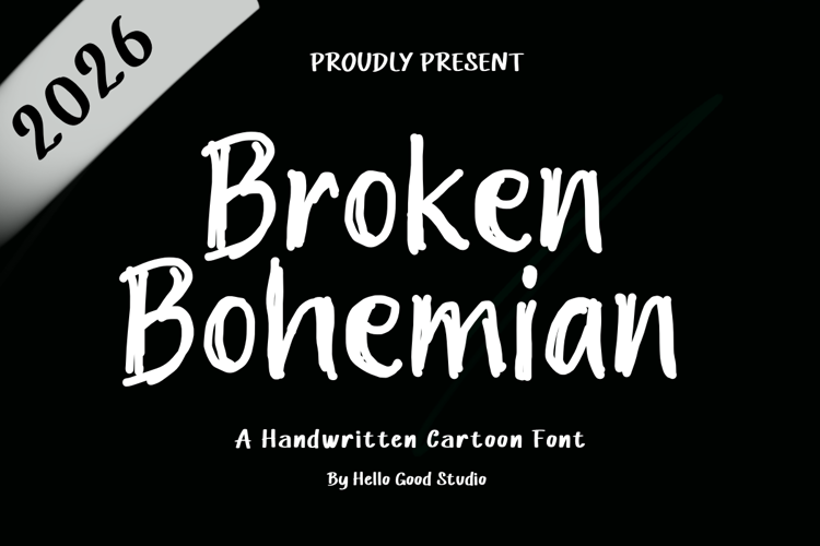 Preview of Broken Bohemian Font