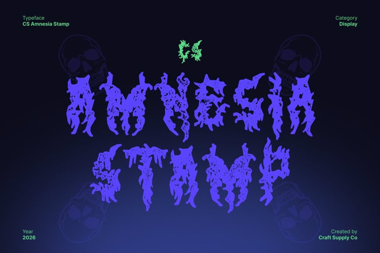 Preview of CS Amnesia Stamp Font