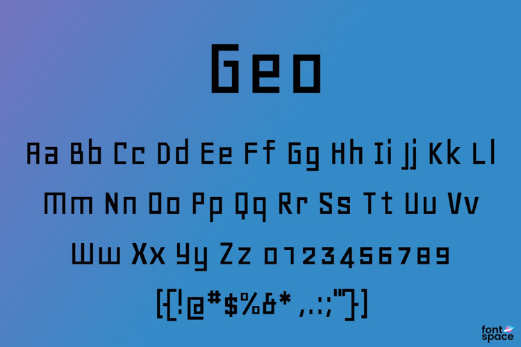 Preview of Geo Font