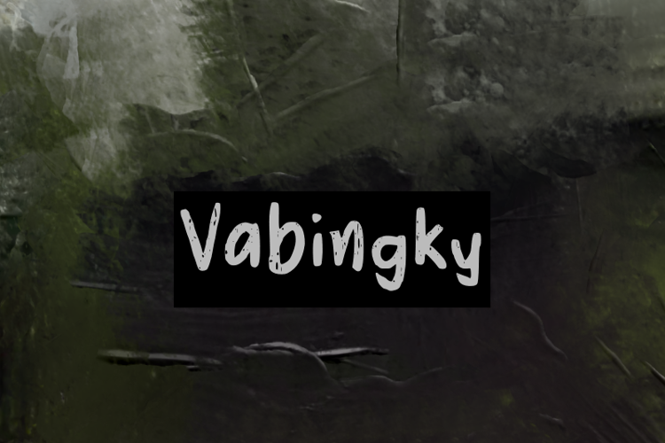 Preview of v Vabingky Font