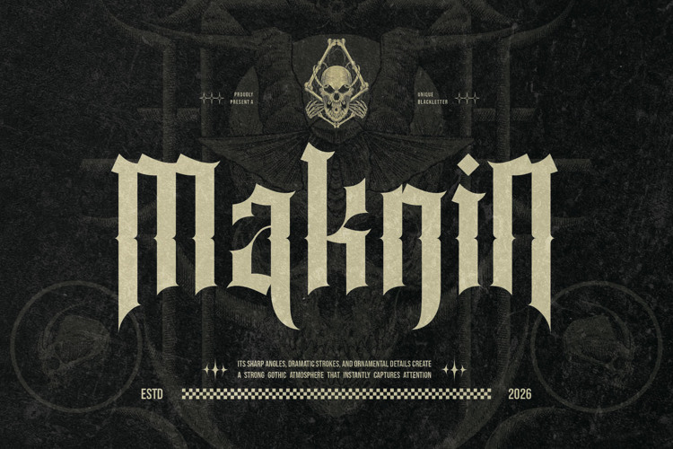 Preview of Maknin Font