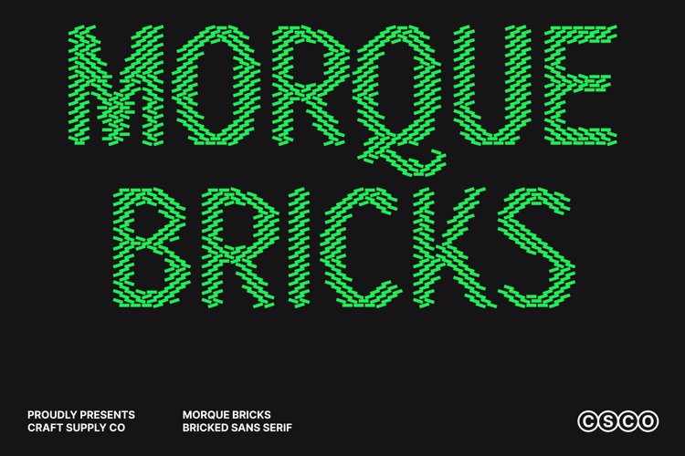 Preview of Morque Bricks Font