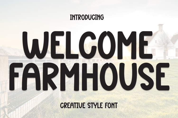 Preview of Welcome Farmhouse Font