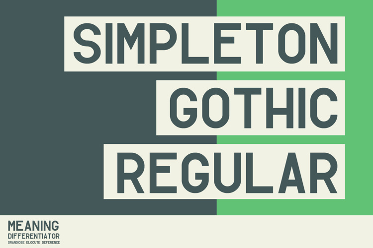 Simpleton Gothic Font