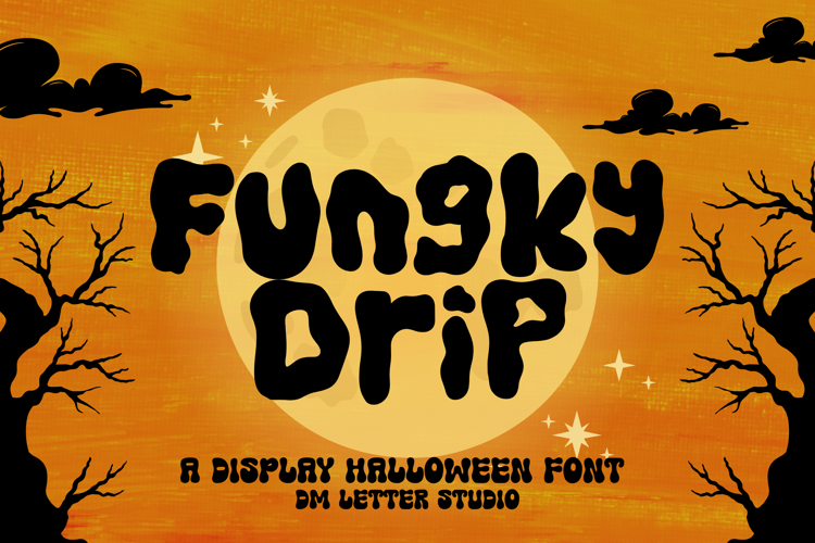 Preview of Funky Drip Font