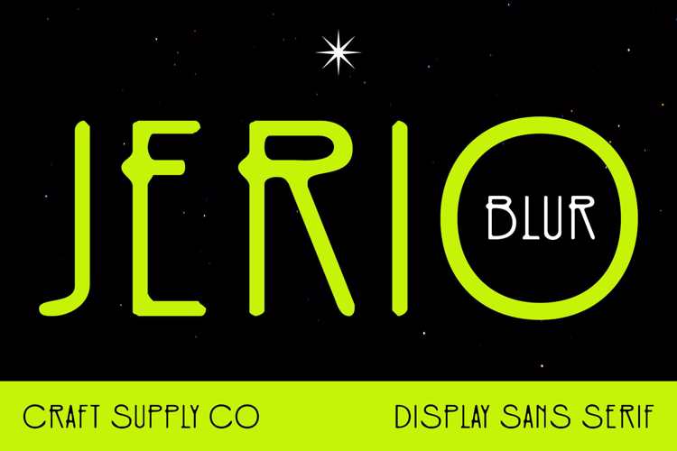 Jerio Blur Font