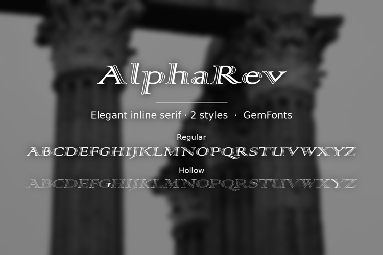 Preview of AlphaRev Font