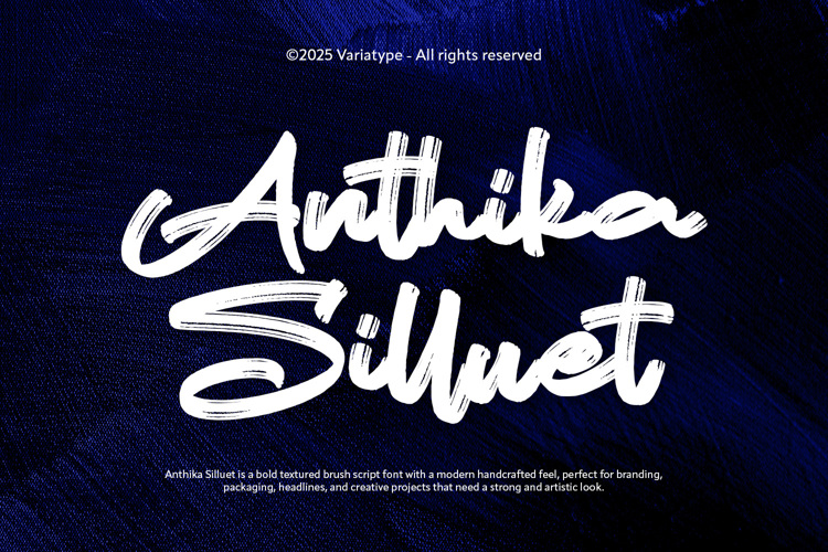 Preview of Anthika Silluet Font