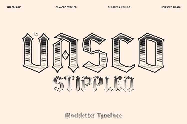 Preview of CS Vasco Stippled Font