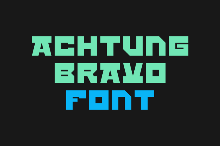 Preview of Achtung Bravo Font
