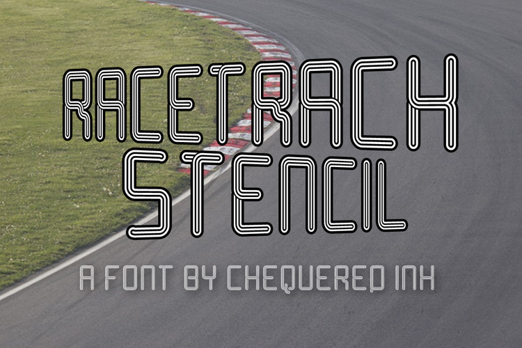 Racetrack Stencil Font