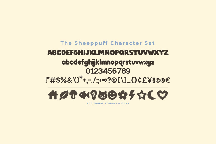 Preview of Sheeppuff Font