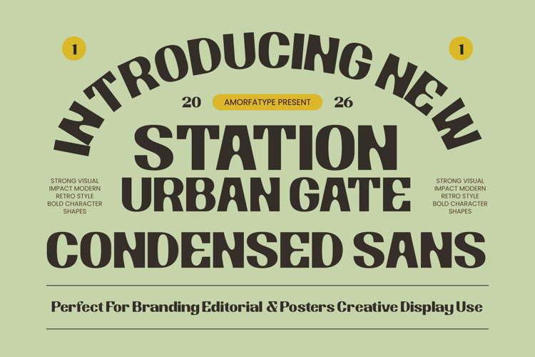 Preview of Station Urban Gate Font