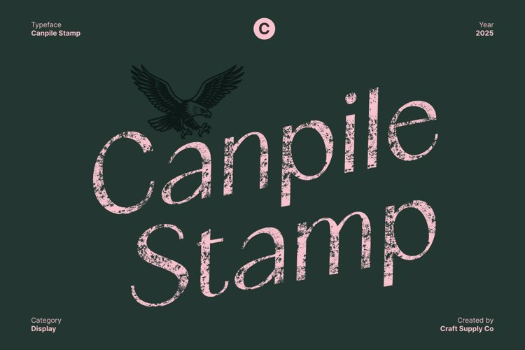 Preview of Canpile Stamp Font