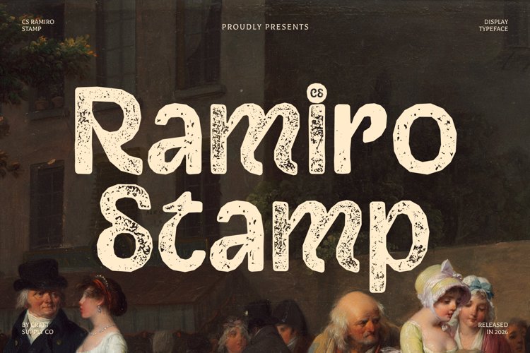 Preview of CS Ramiro Stamp Font