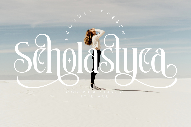 Preview of Scholastyca Typeface Font
